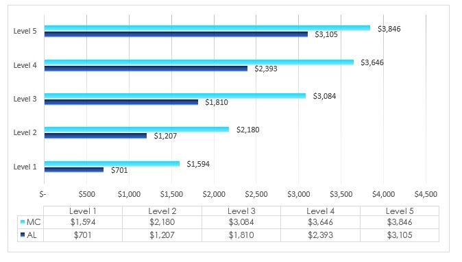 Average Prices - Care Services by Level