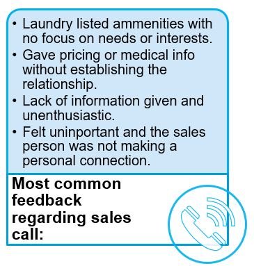 Common Feedback regarding sales calls 